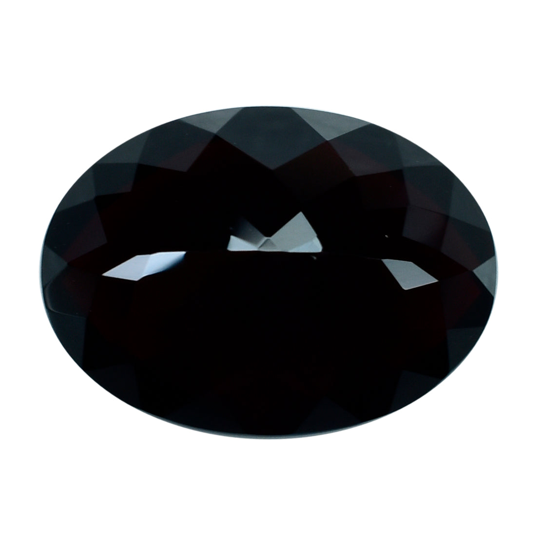 DARK RED GARNET CHECKER CUT OVAL 15X11MM 8.86 Cts.