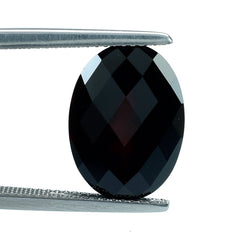 DARK RED GARNET CHECKER CUT OVAL 15X11MM 8.86 Cts.