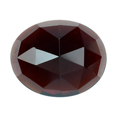 DARK RED ROSE CUT OVAL CAB 10X8MM 3.18 Cts.