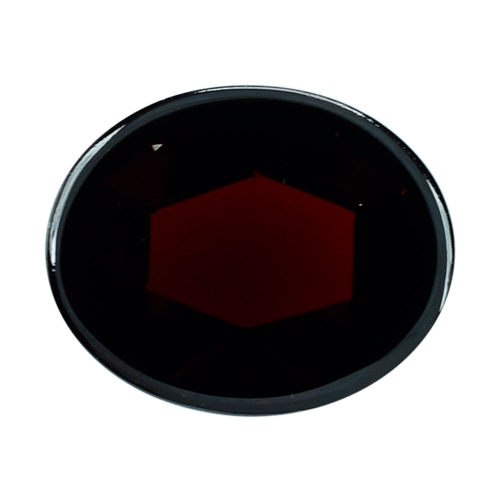 DARK RED ROSE CUT OVAL CAB 10X8MM 3.18 Cts.