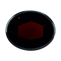 DARK RED ROSE CUT OVAL CAB 10X8MM 3.18 Cts.