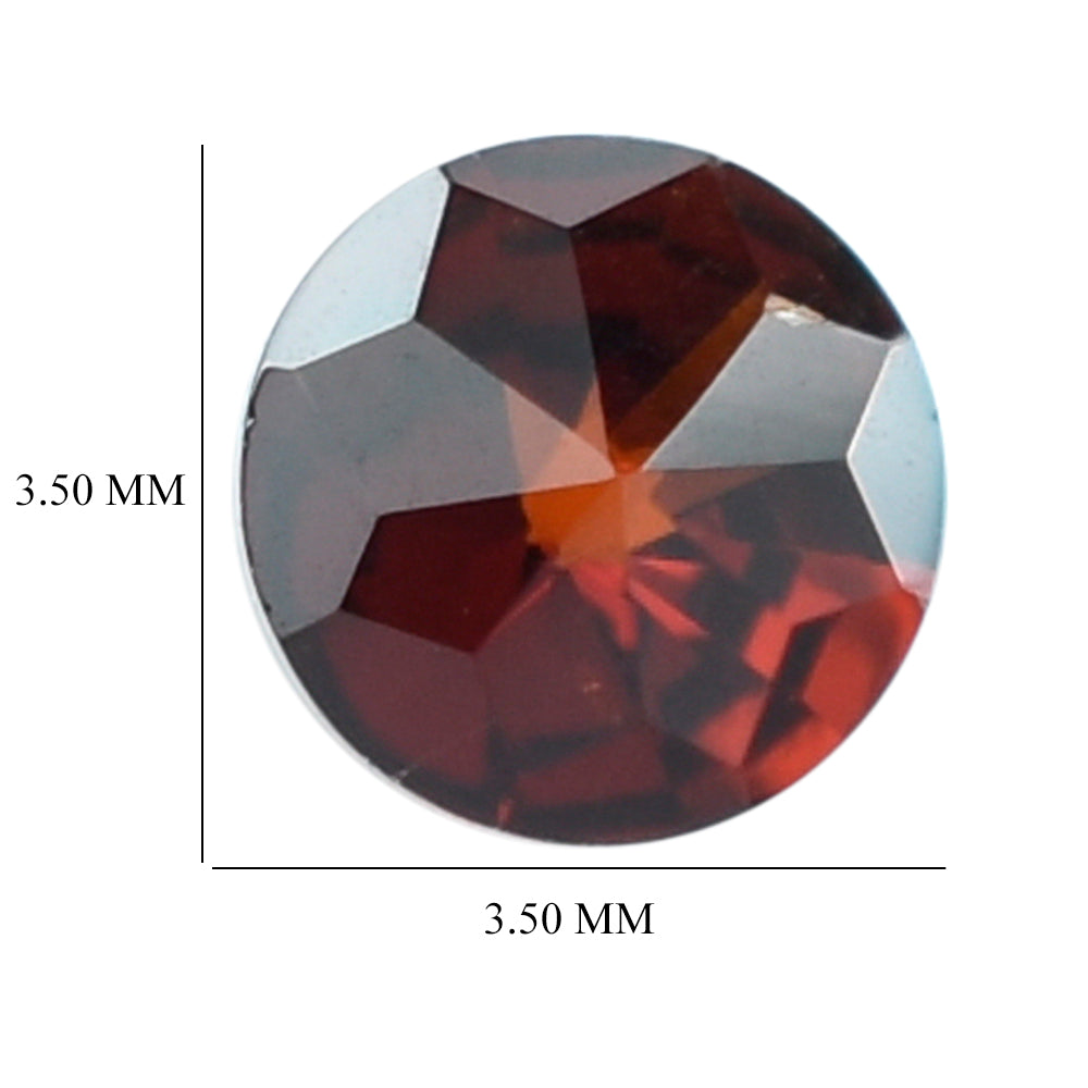 DARK RED GARNET STAR CUT ROUND 3.50MM 0.19 Cts.