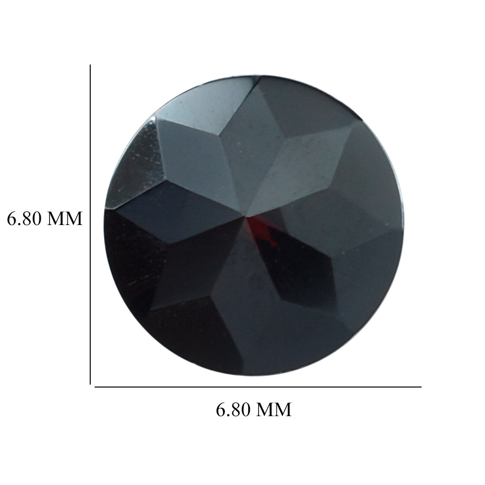 DARK RED GARNET STAR CUT ROUND 6.80MM 1.23 Cts.