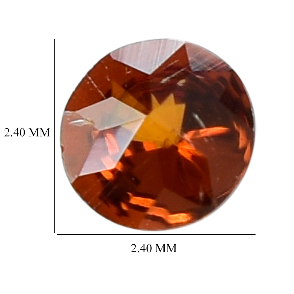 DARK RED GARNET STAR CUT ROUND 2.40MM 0.06 Cts.