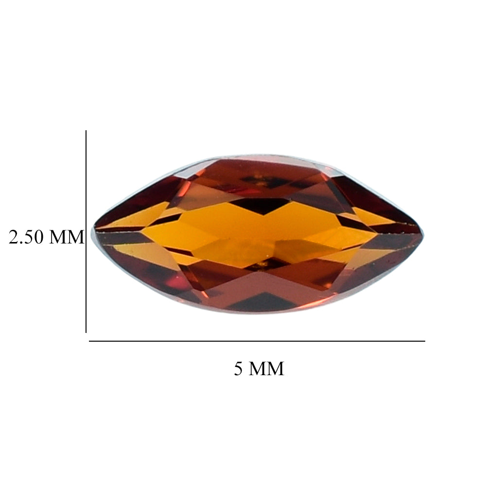 DARK RED GARNET CUT MARQUISE 5X2.50MM 0.17 Cts.