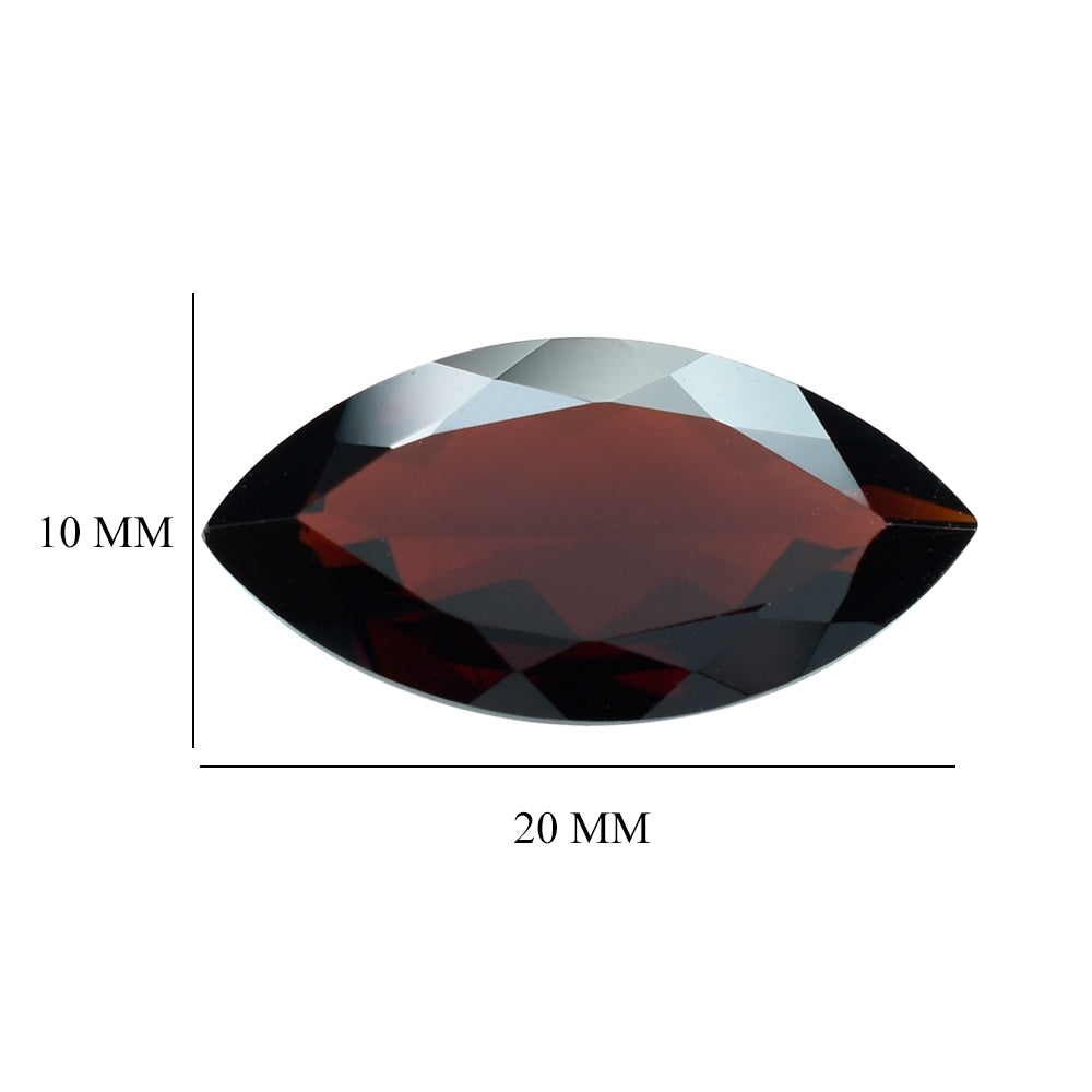 DARK RED GARNET CUT MARQUISE 20X10MM 7.78 Cts.