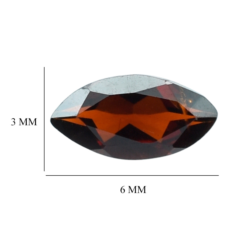 DARK RED GARNET CUT MARQUISE 6X3MM 0.30 Cts.