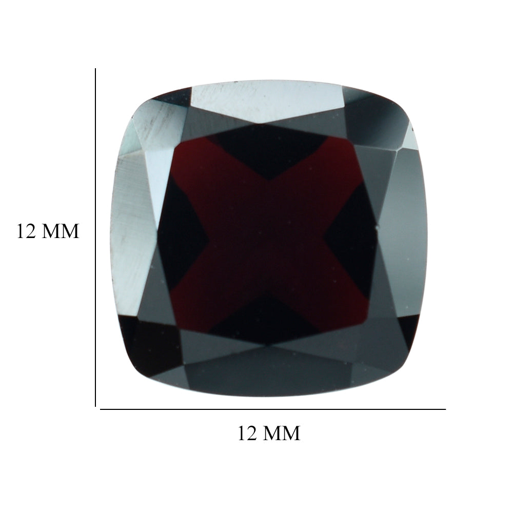 DARK RED GARNET CUT CUSHION 12MM 7.18 Cts.