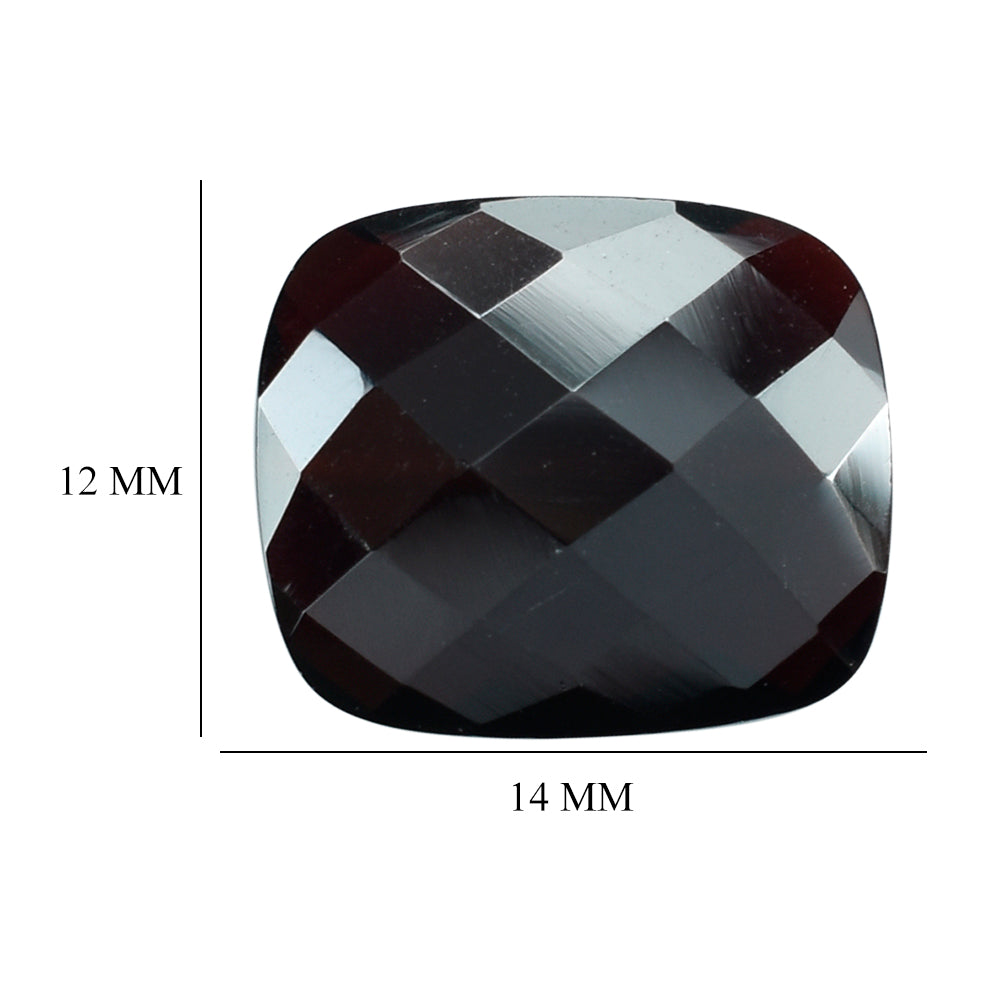 DARK RED GARNET BRIOLETTE CUSHION 14X12MM 13.10 Cts.