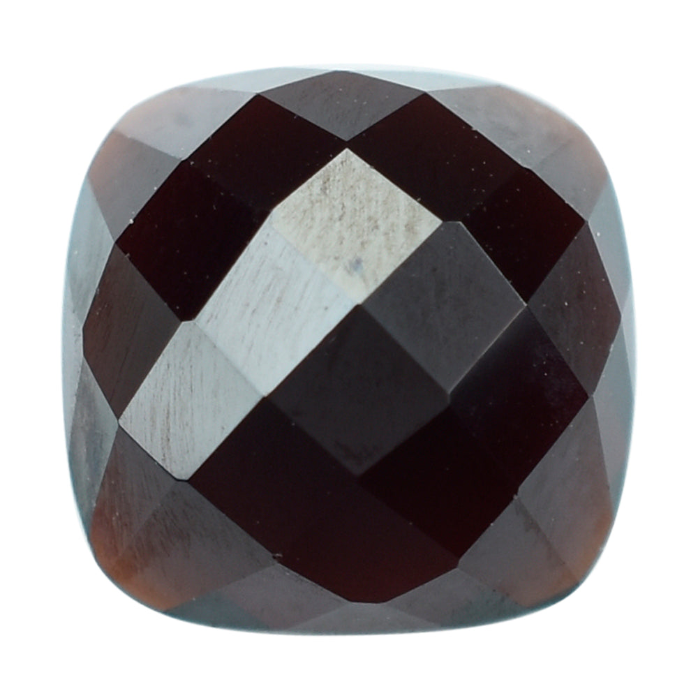 DARK RED GARNET CHECKER CUSHION CAB 10MM 6.20 Cts.