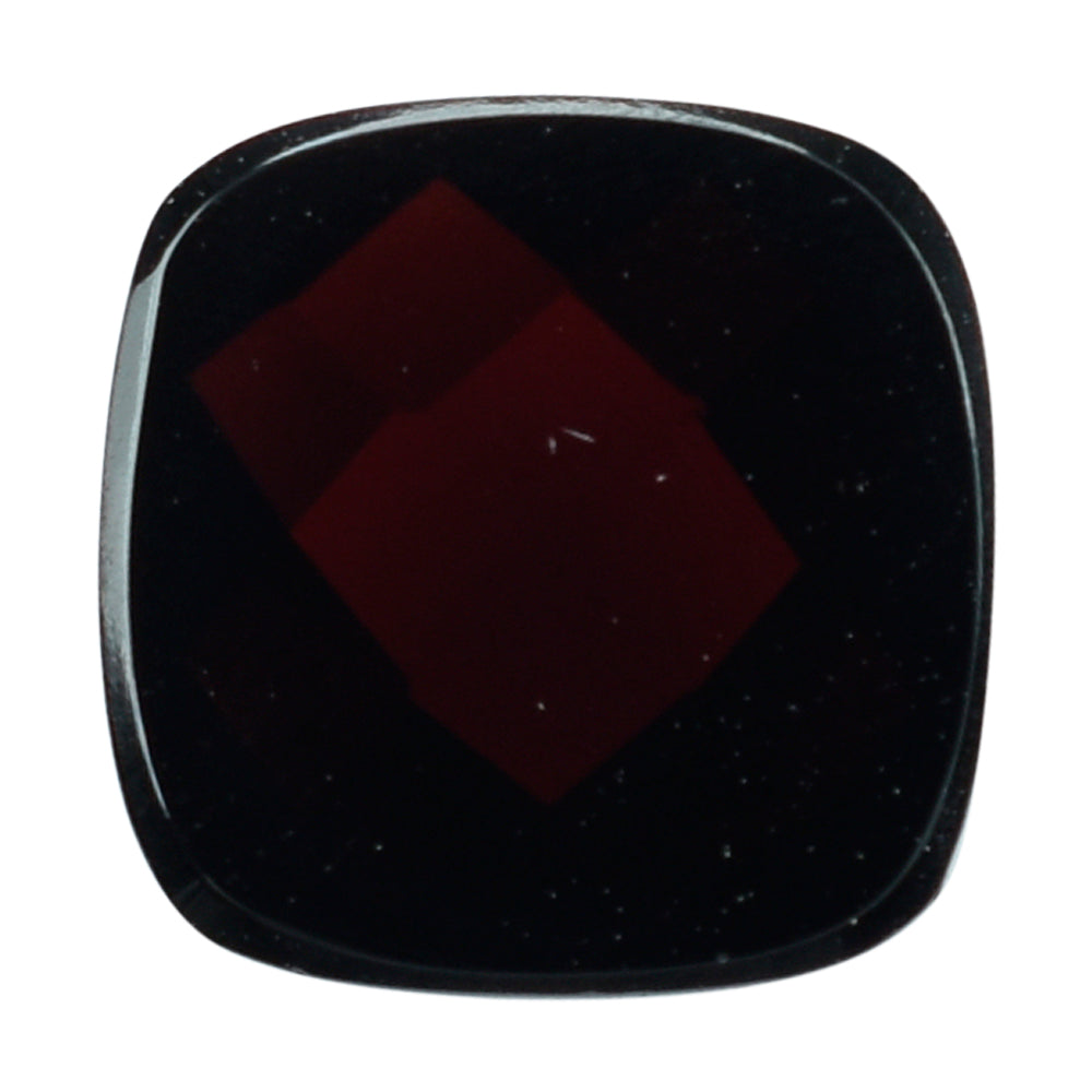 DARK RED GARNET CHECKER CUSHION CAB 10MM 6.20 Cts.