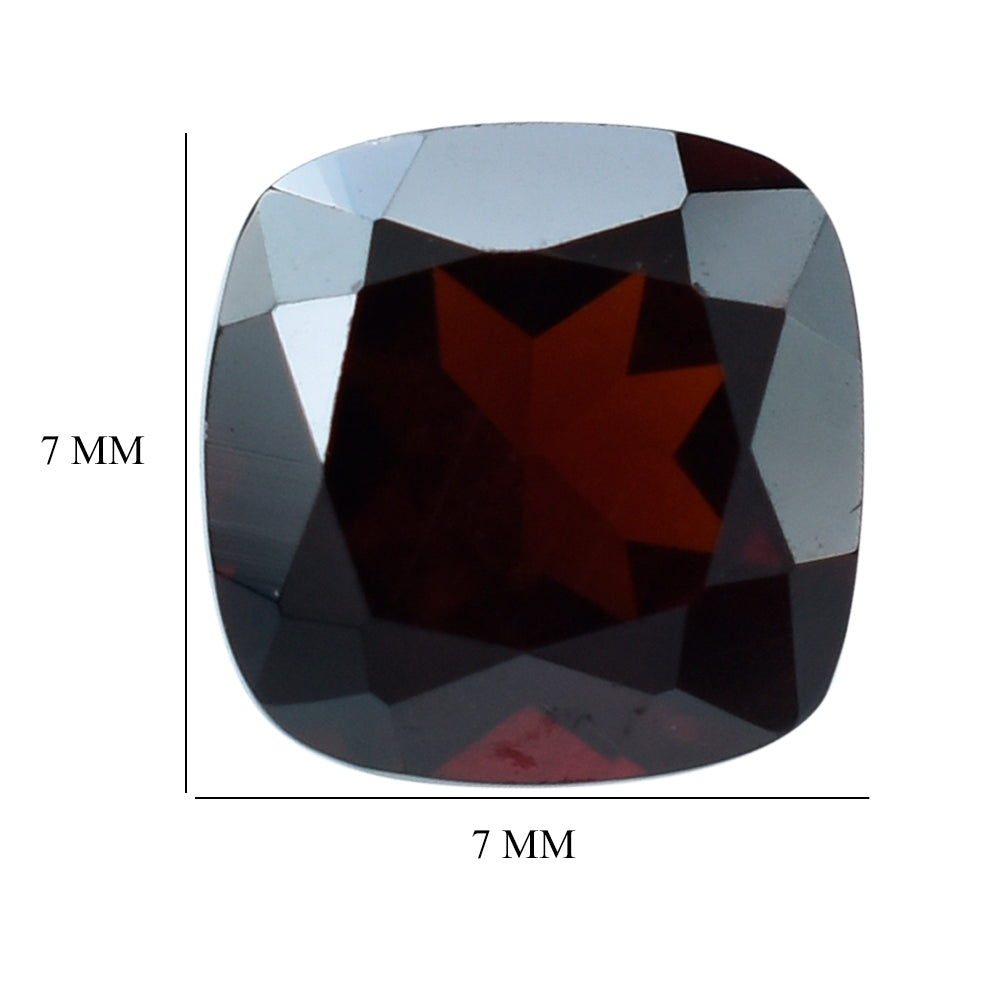 DARK RED GARNET CUT CUSHION 7MM 1.91 Cts.