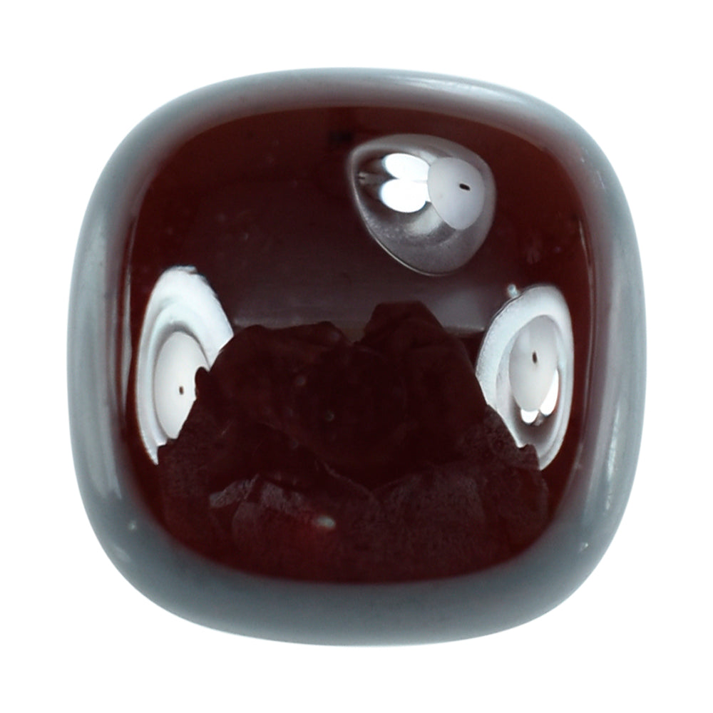DARK RED GARNET CUSHION CAB 10MM 6.09 Cts.