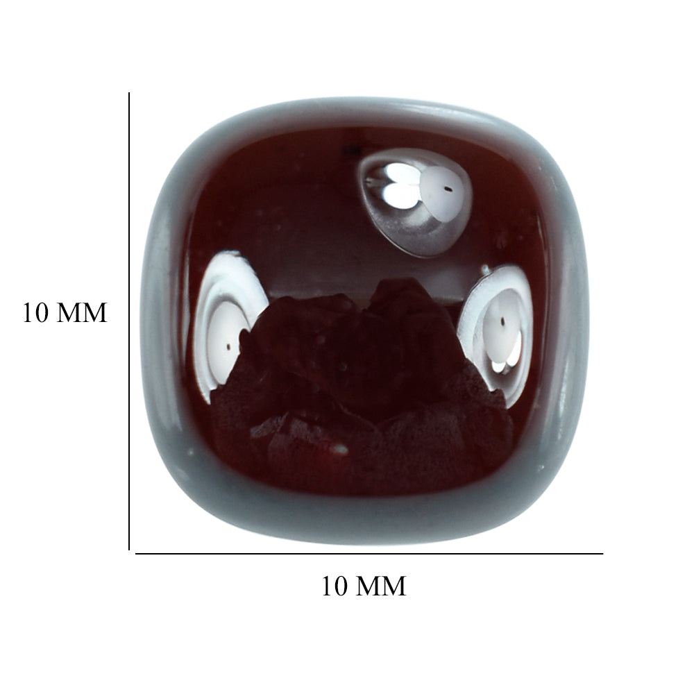 DARK RED GARNET CUSHION CAB 10MM 6.09 Cts.