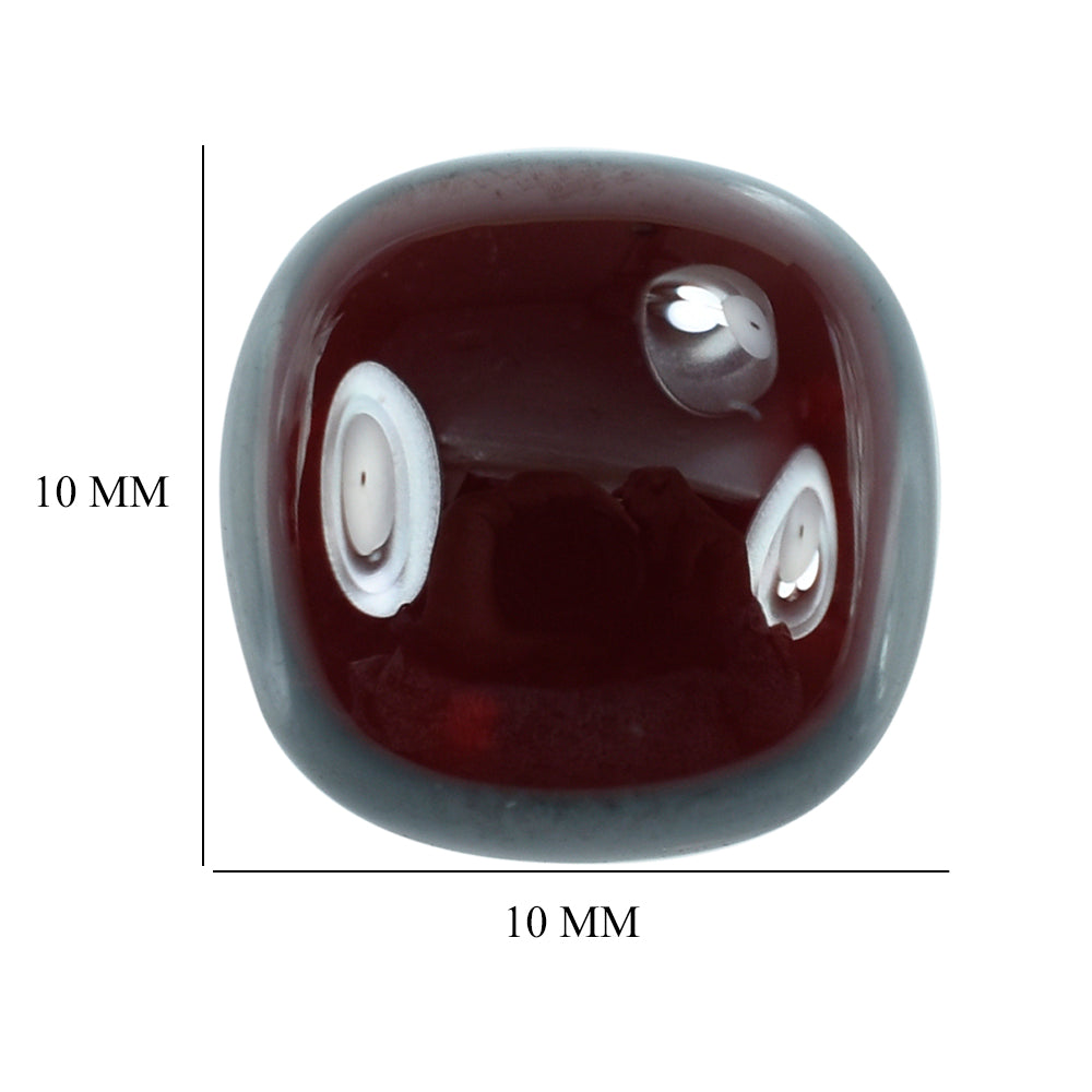DARK RED GARNET CUSHION CAB 10MM 6.23 Cts.