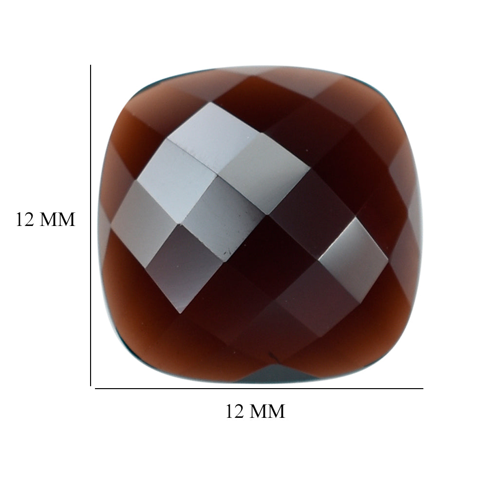 DARK RED GARNET CHECKER CUSHION CAB 12.00MM 5.86 Cts.