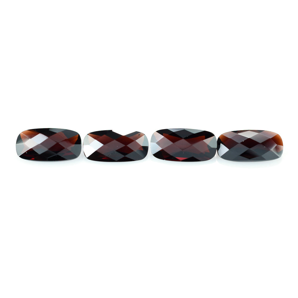 DARK RED GARNET CHECKER CUT CUSHION 18X9MM 7.49 Cts.