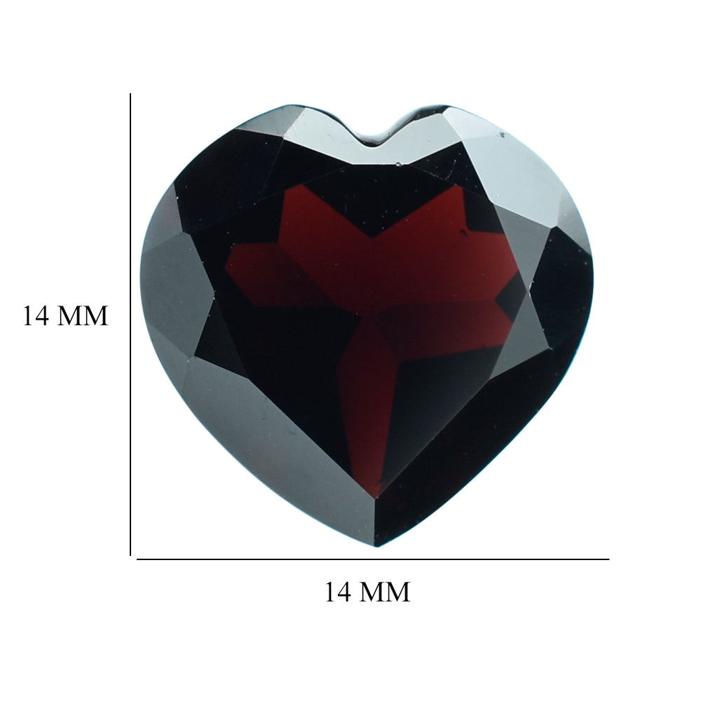 DARK RED GARNET (MEDIUM) CUT HEART 14MM 10.26 Cts.