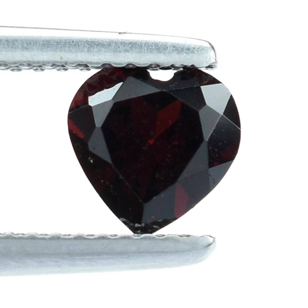 DARK RED GARNET CUT HEART 6.00MM 1.21 Cts.