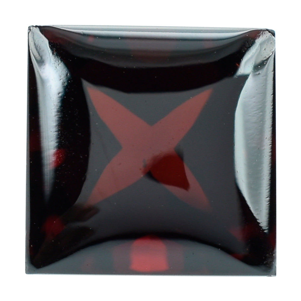 DARK RED GARNET BUFFTOP PRINCESS CUT SQUARE (MEDIUM) 10MM 6.21 Cts.