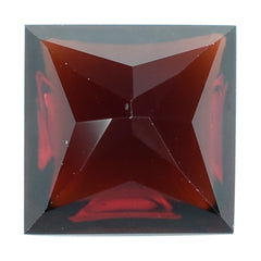 DARK RED GARNET BUFFTOP PRINCESS CUT SQUARE (MEDIUM) 10MM 6.21 Cts.