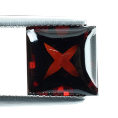 DARK RED GARNET BUFFTOP PRINCESS CUT SQUARE (MEDIUM) 10MM 6.21 Cts.