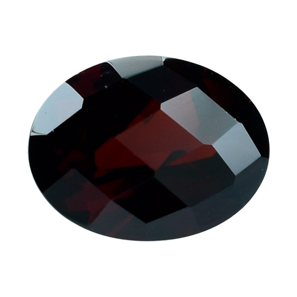 DARK RED GARNET CHECKER CUT OVAL 9X7MM 2.25 Cts.