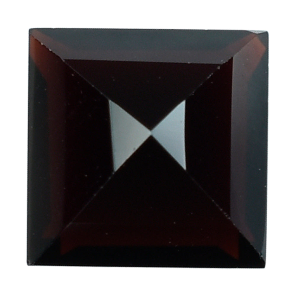DARK RED GARNET CUT SQUARE 7MM 2.13 Cts.