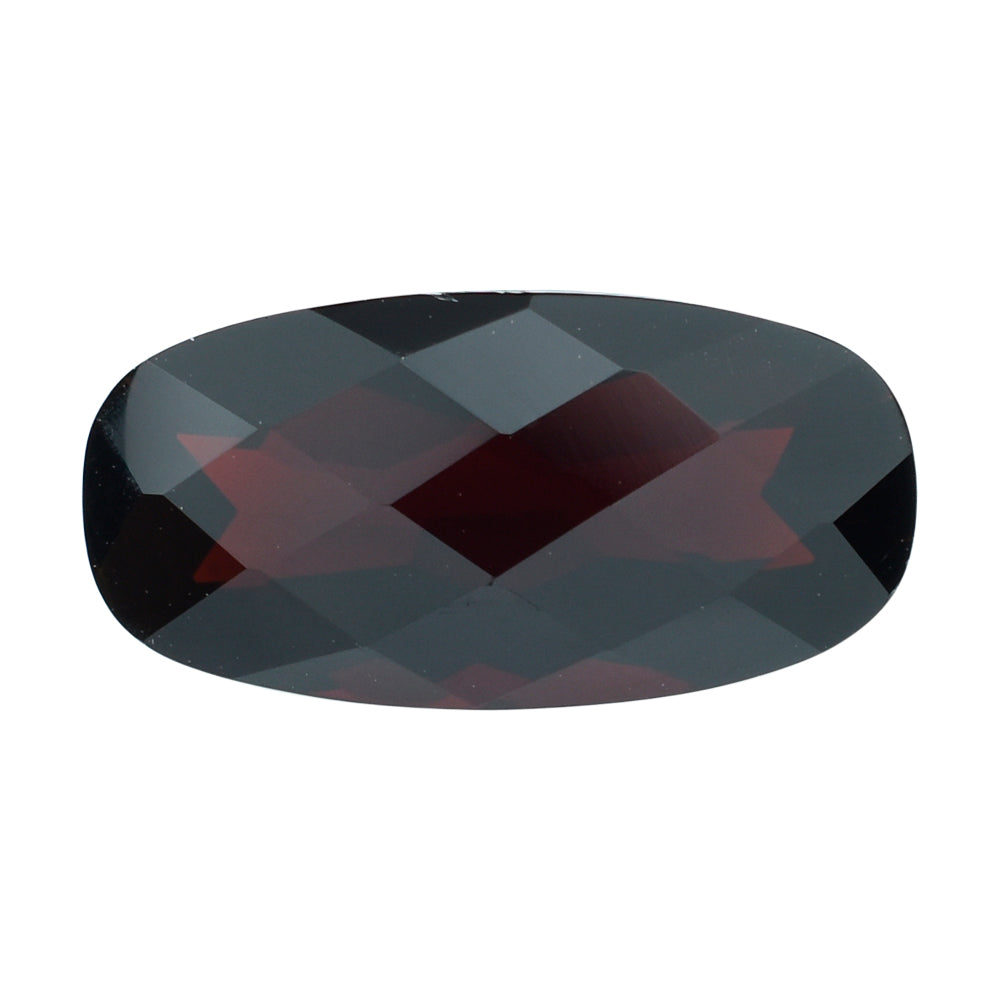 DARK RED GARNET CHECKER CUT BRIOLETTE CUSHION 18X9MM 8.50 Cts.
