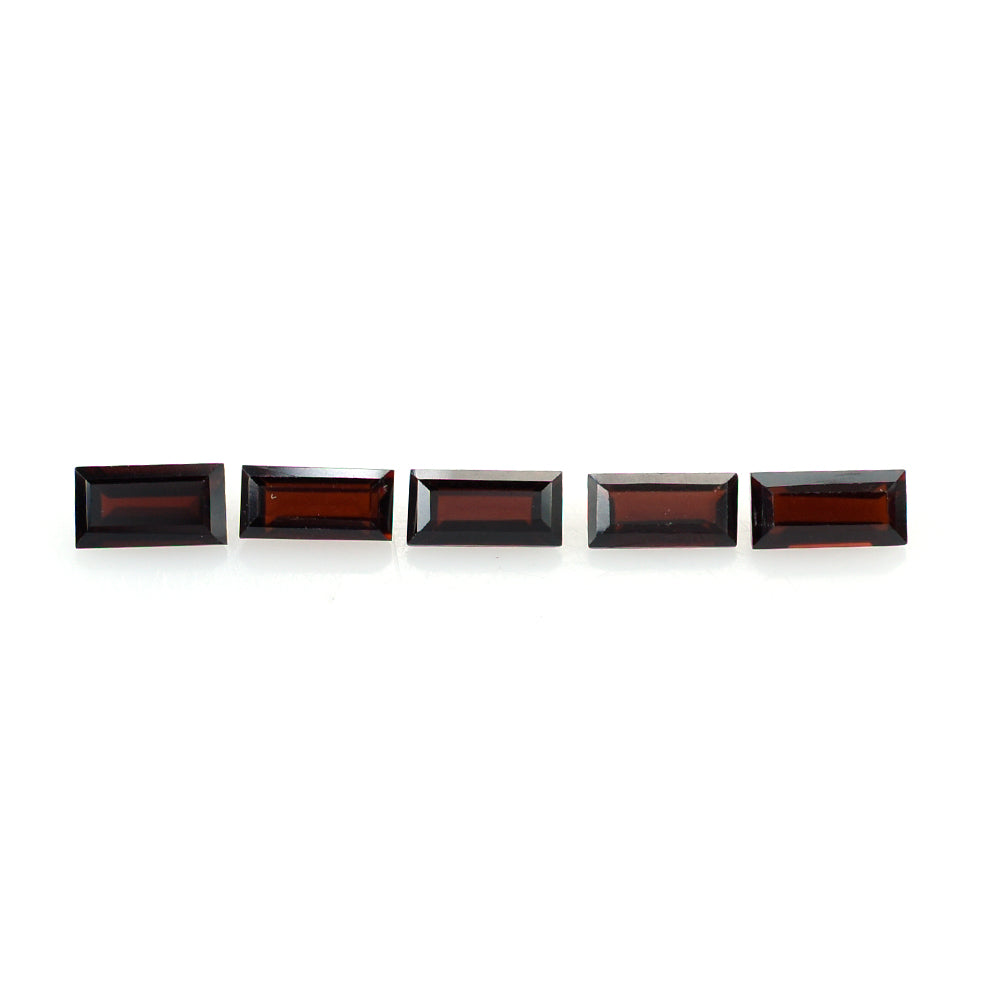 DARK RED GARNET CUT BAGUETTES 6x3MM 0.55 Cts.