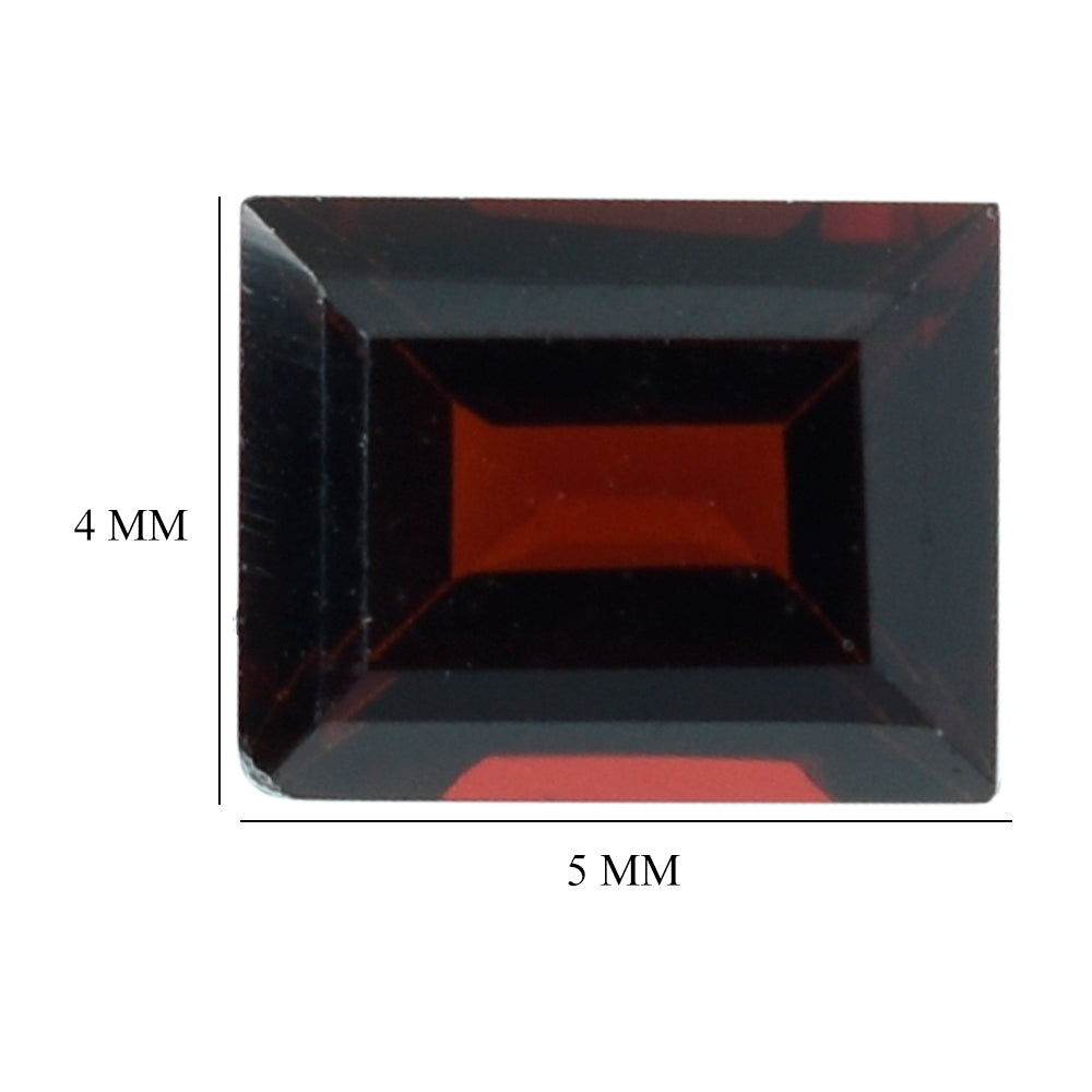 DARK RED GARNET CUT BAGUETTES 5X4MM 0.59 Cts.