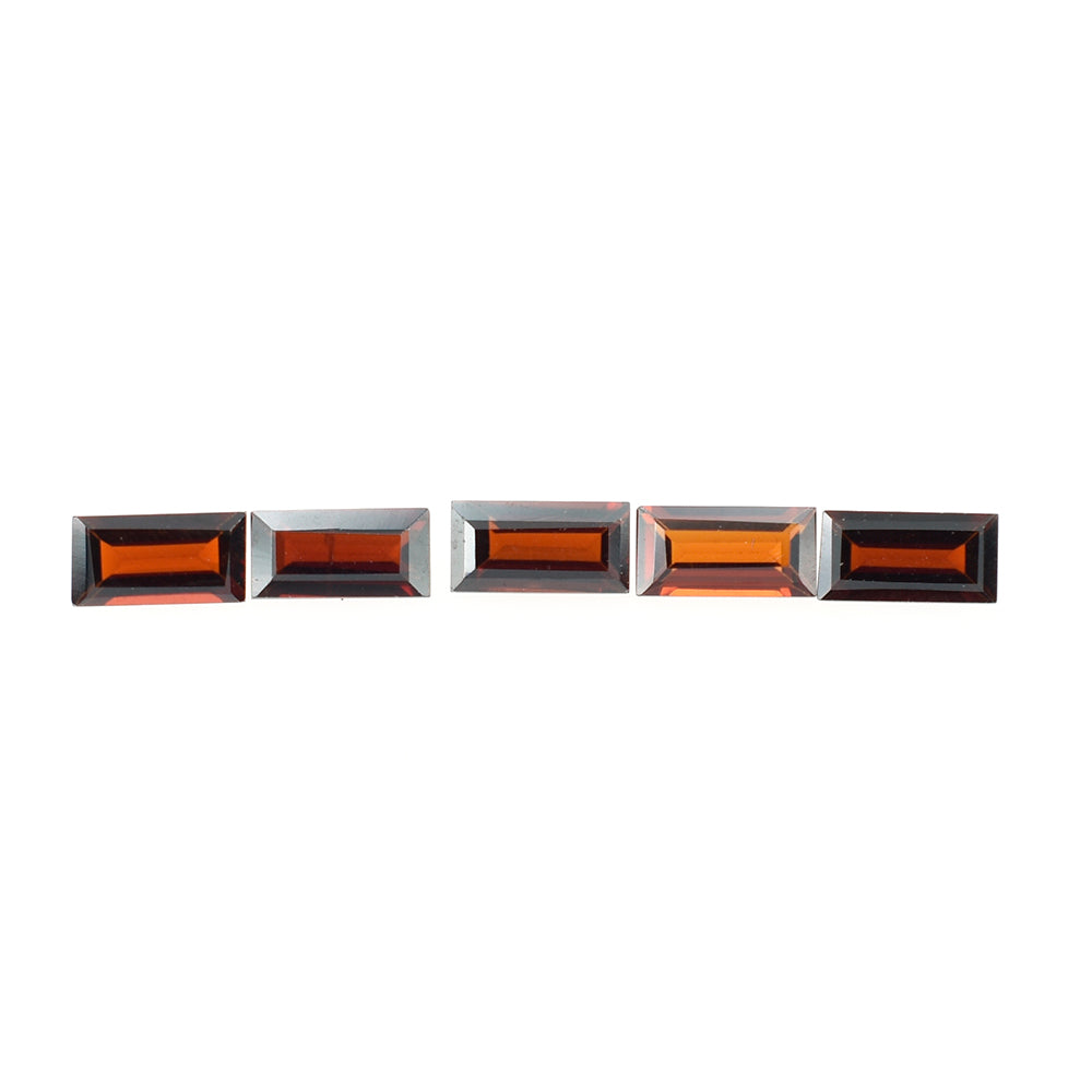 DARK RED GARNET CUT BAGUETTES 5X2.50MM 0.26 Cts.