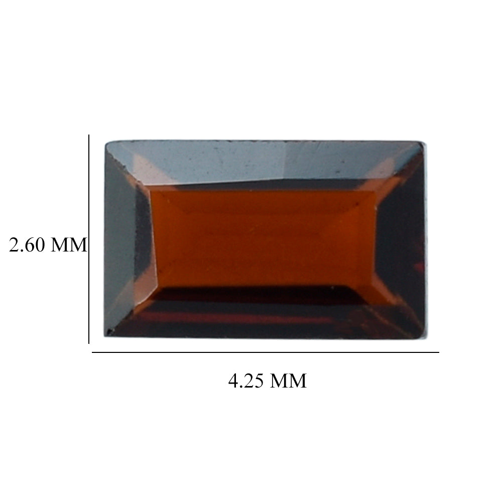DARK RED GARNET CUT BAGUETTES 4.25X2.60MM 0.19 Cts.
