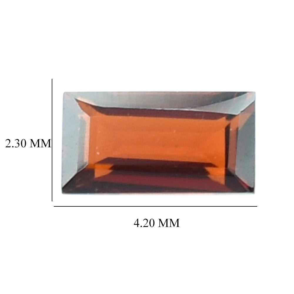 DARK RED GARNET CUT BAGUETTES 4.20X2.30MM 0.18 Cts.