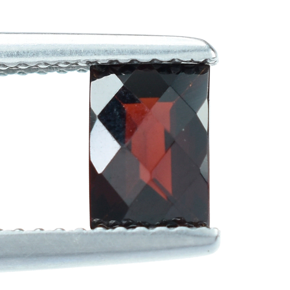 DARK RED GARNET CHECKER CUT BAGUETTES 7X5MM 1.22 Cts.