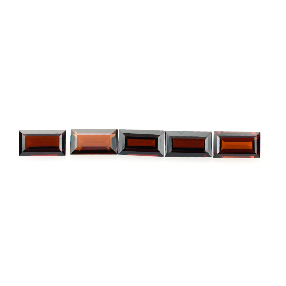 DARK RED GARNET CUT BAGUETTES 6.50X3.50MM 0.61 Cts.
