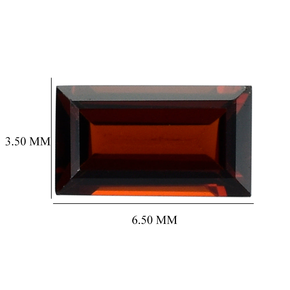 DARK RED GARNET CUT BAGUETTES 6.50X3.50MM 0.61 Cts.