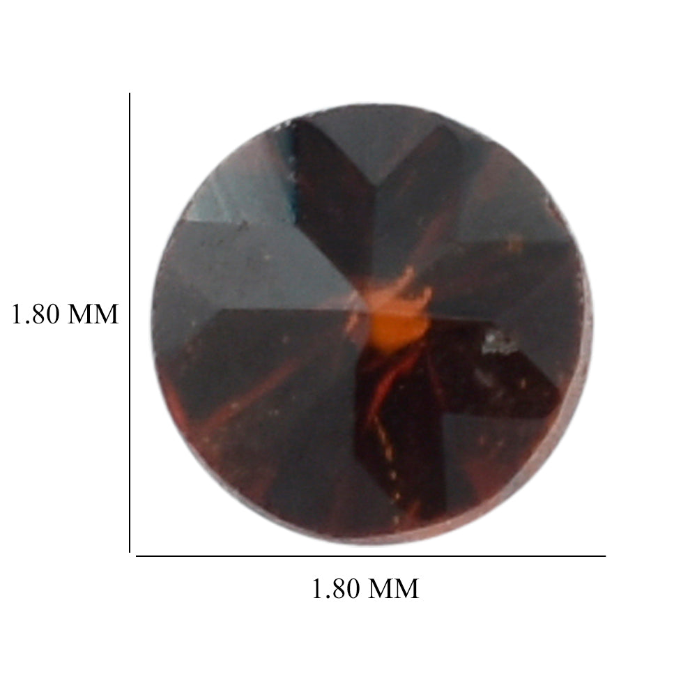 DARK RED GARNET STAR CUT ROUND 1.80MM 0.03 Cts.
