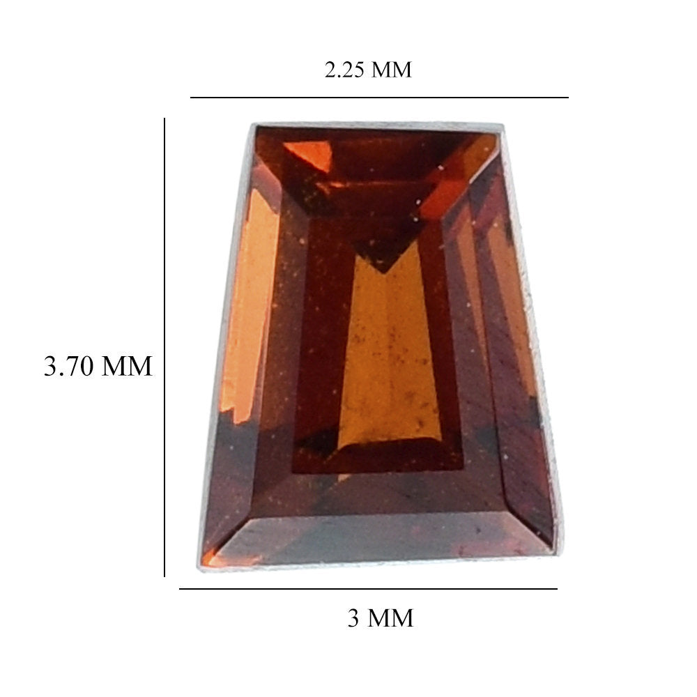 DARK RED GARNET CUT TAPERED 3.70X3X2.25MM 0.24 Cts.