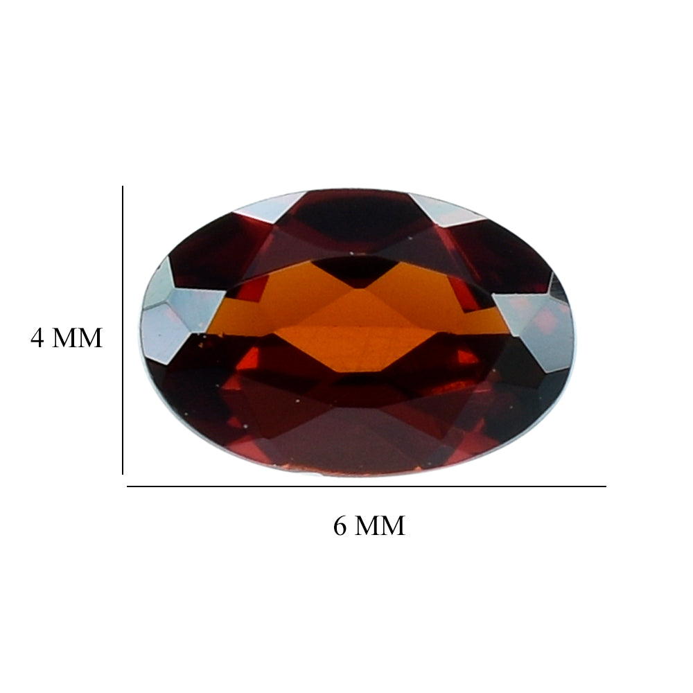 DARK RED GARNET CUT OVAL 6X4MM 0.53 Cts.