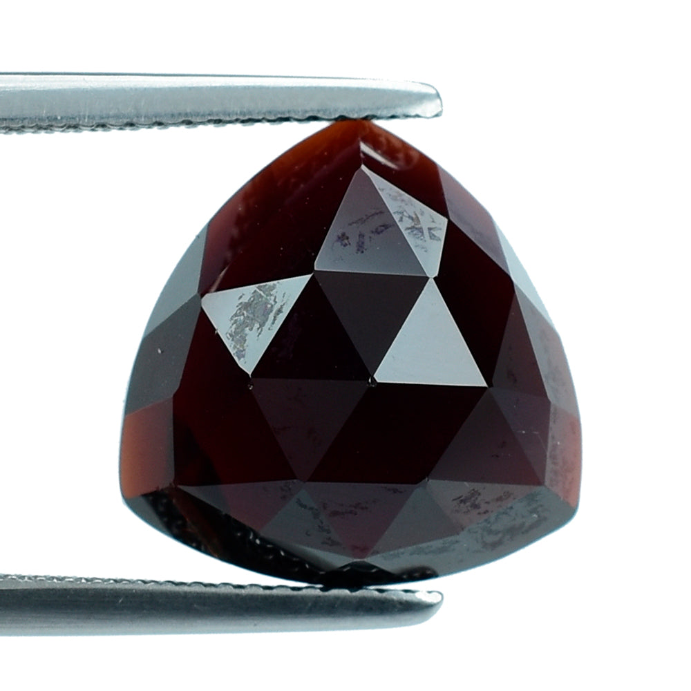 DARK RED GARNET ROSE CUT TRILLION CAB 14MM 13.00 Cts.