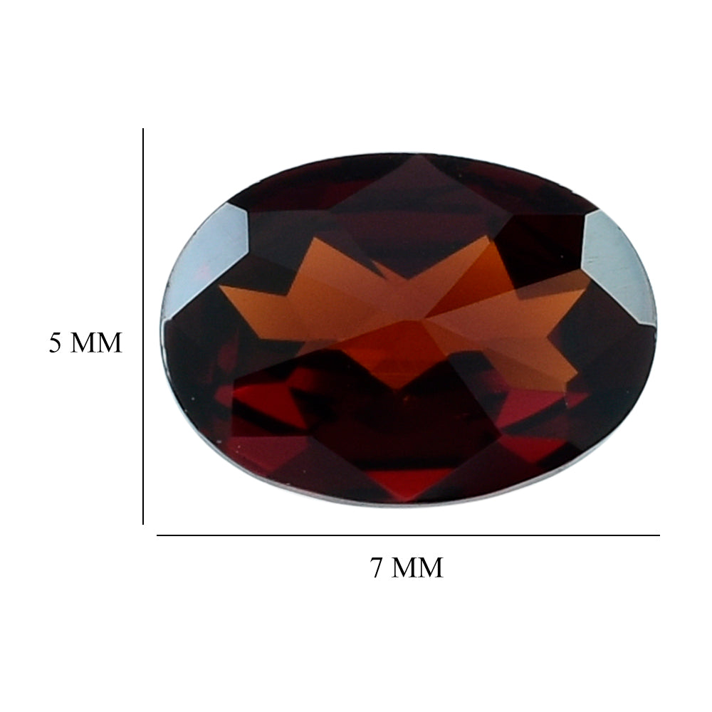 DARK RED GARNET STAR CUT OVAL 7X5MM 0.78 Cts.