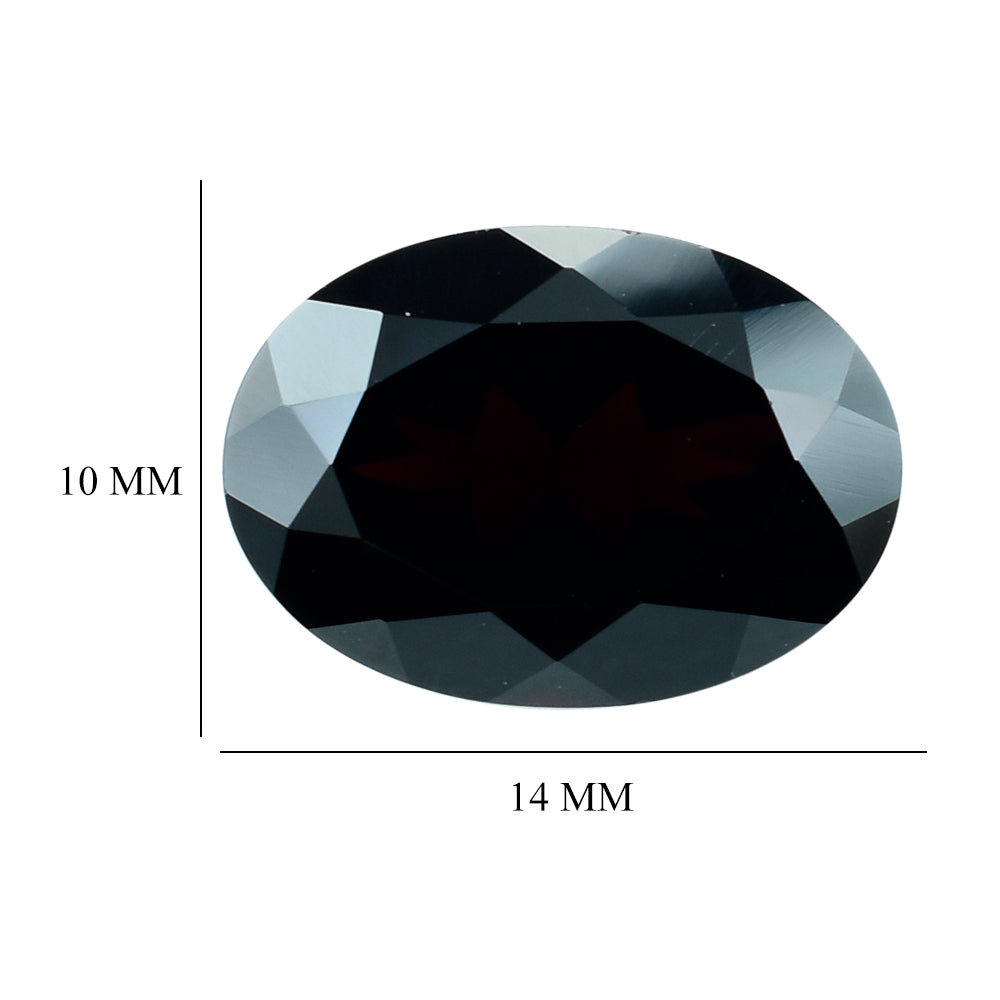 DARK RED GARNET CUT OVAL 14X10MM 7.30 Cts.