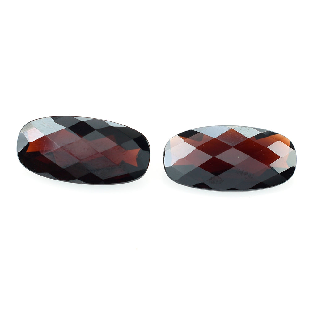 DARK RED GARNET CHECKER CUT CUSHION 18X9MM 7.21 Cts.