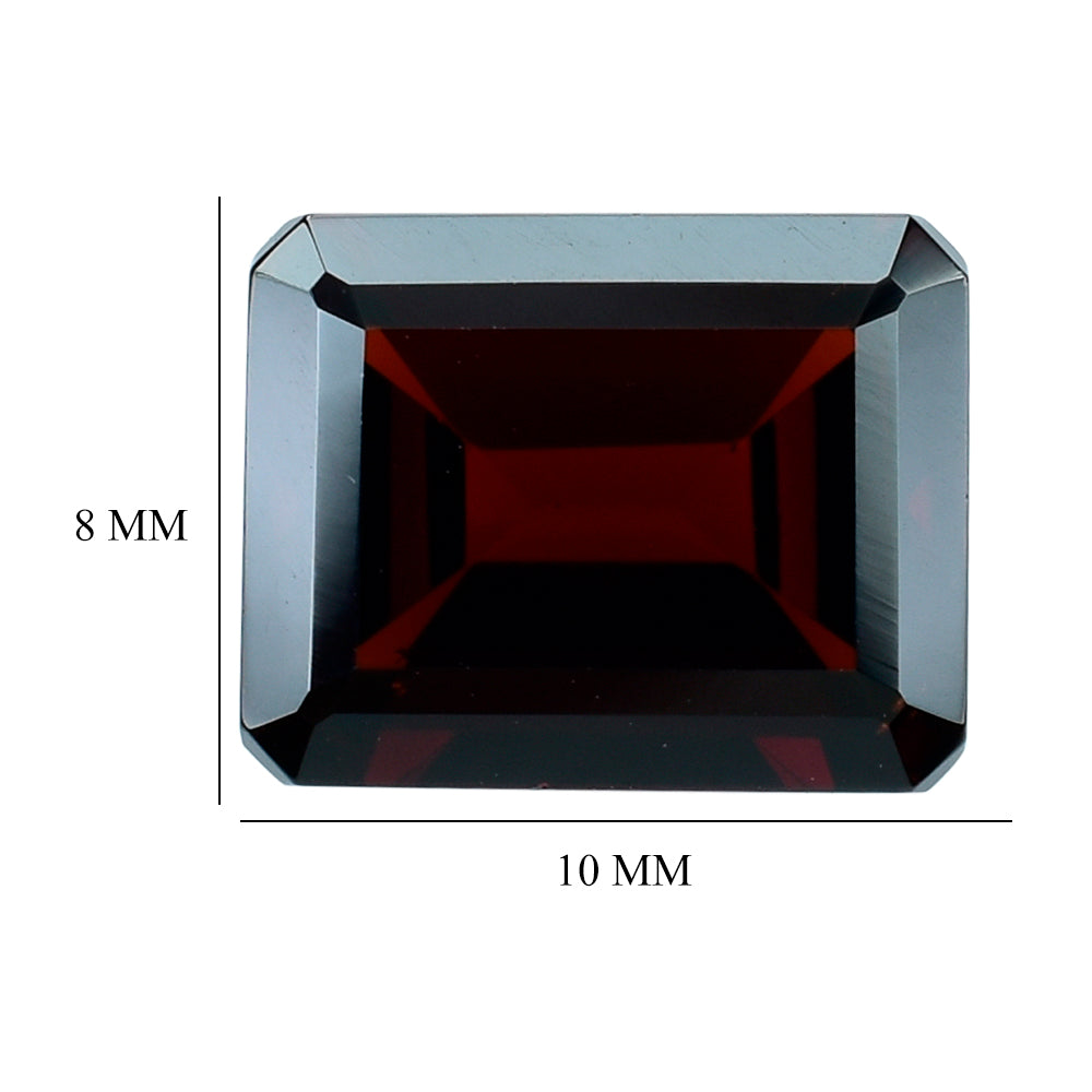 DARK RED GARNET CUT OCTAGON 10X8MM 4.04 Cts.