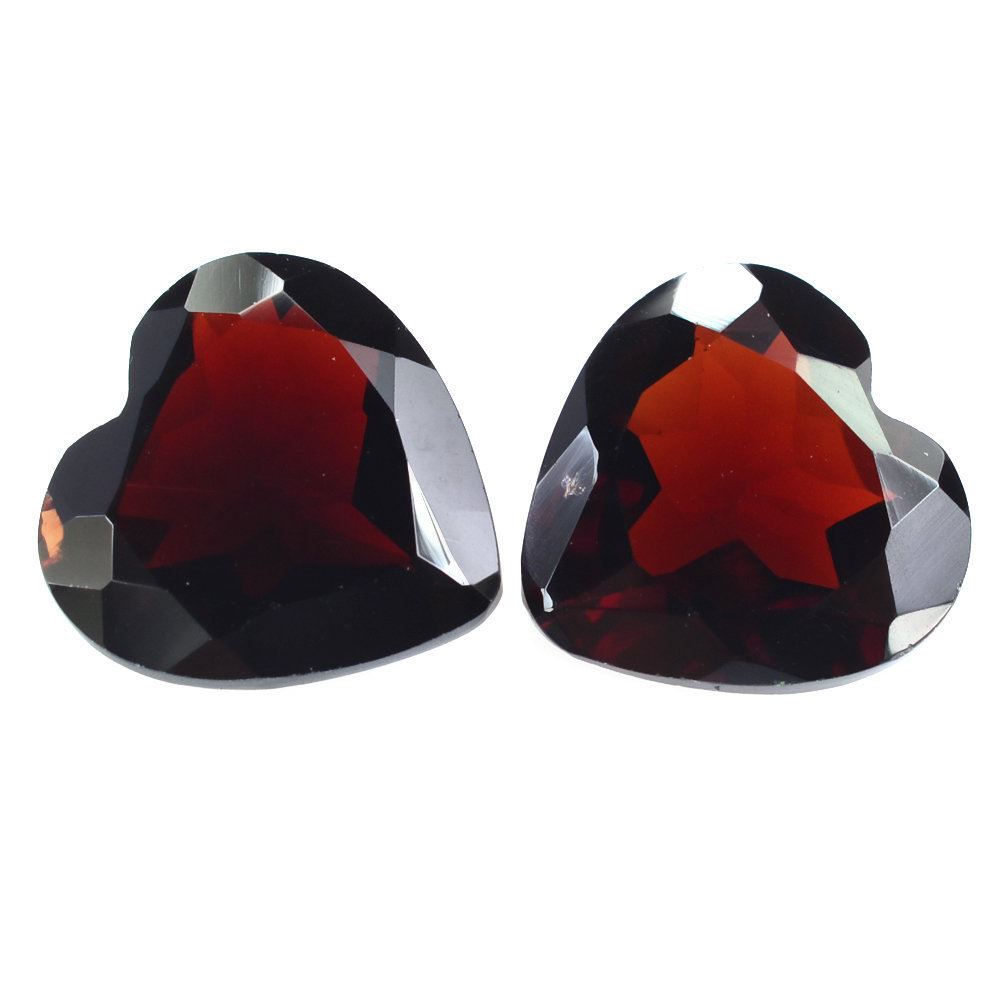 DARK RED GARNET CUT HEART 9MM 2.60 Cts.
