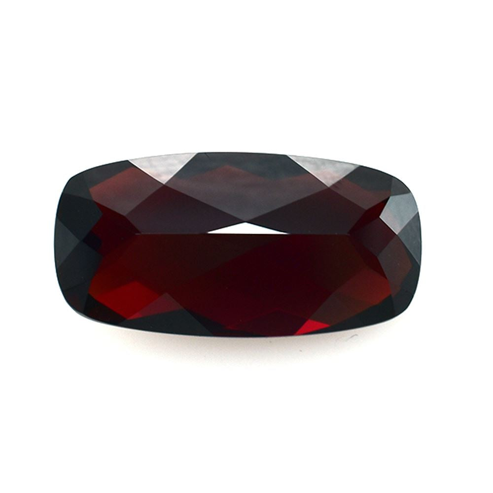 DARK RED GARNET CHECKER CUT CUSHION (DARK RED/CLEAN) 18.00X9.00 MM 10.10 Cts.
