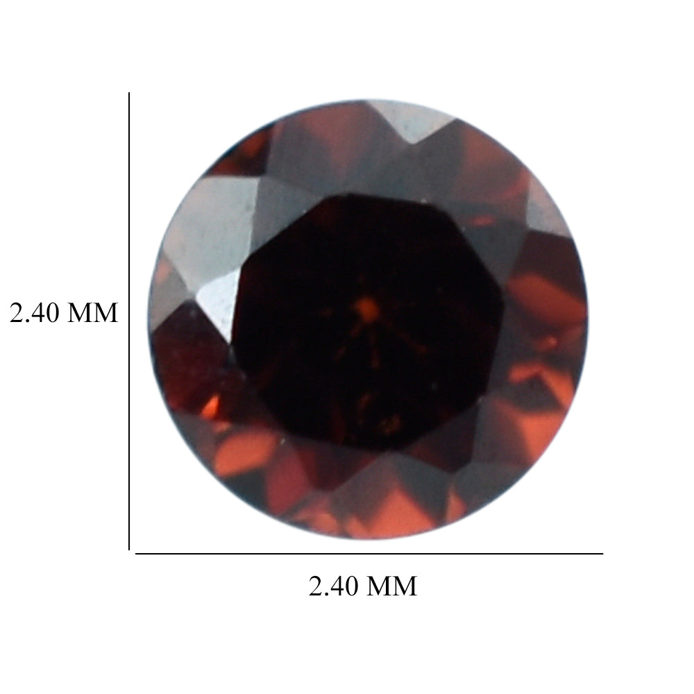 DARK RED GARNET (MEDIUM) CUT ROUND 2.40MM 0.07 Cts.
