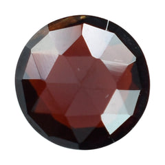DARK RED GARNET ROSE CUT BRIOLETTE ROUND 7MM 1.55 Cts.