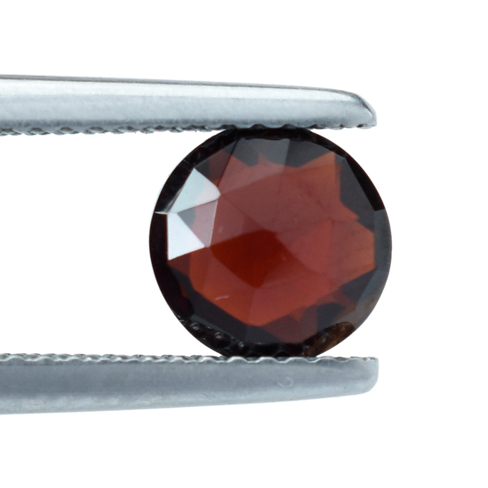 DARK RED GARNET ROSE CUT BRIOLETTE ROUND 7MM 1.55 Cts.